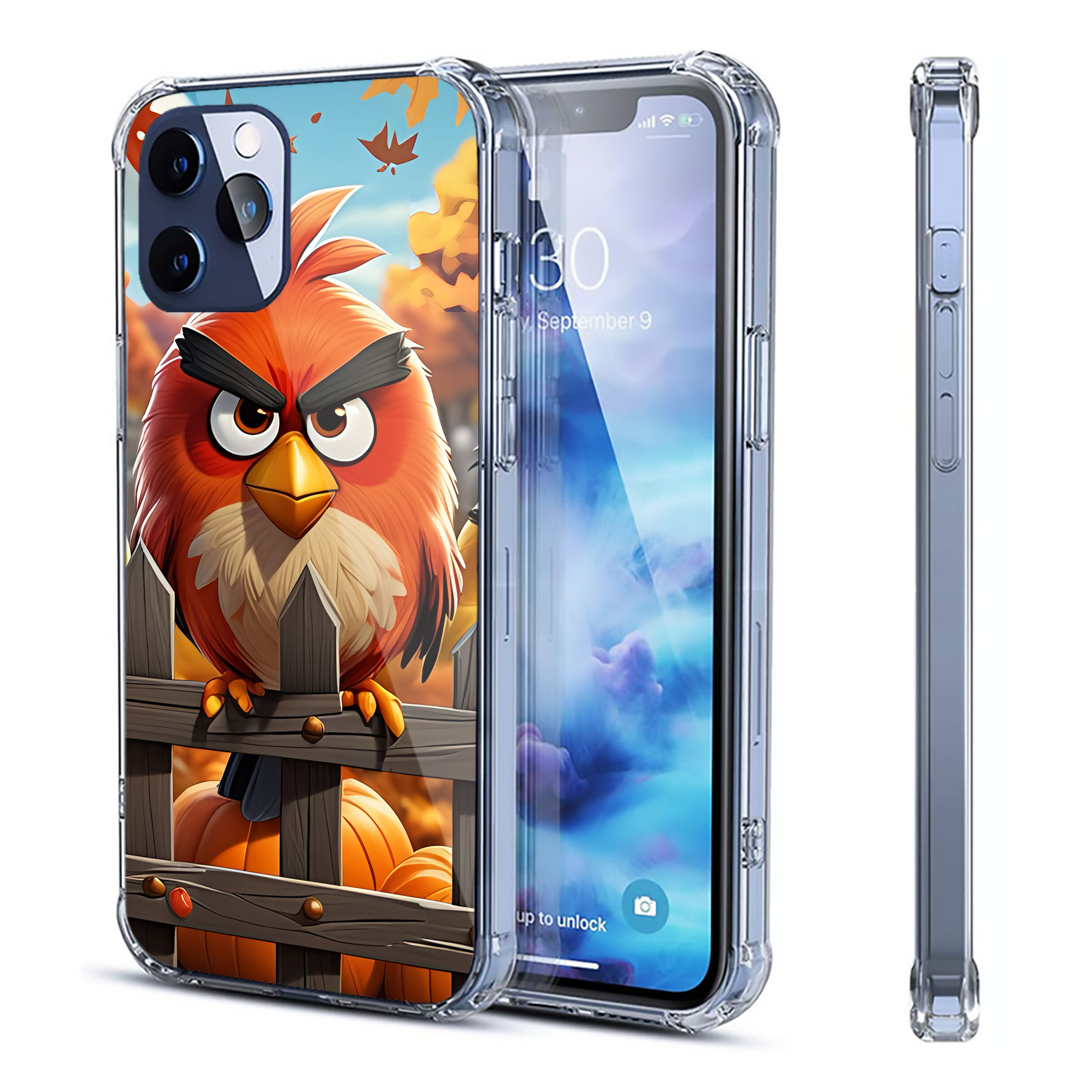 （画像用） Angry Birds アングリーバード 【iPhone 12シリーズ対応】透明スマホケース（クリアソフトケース）